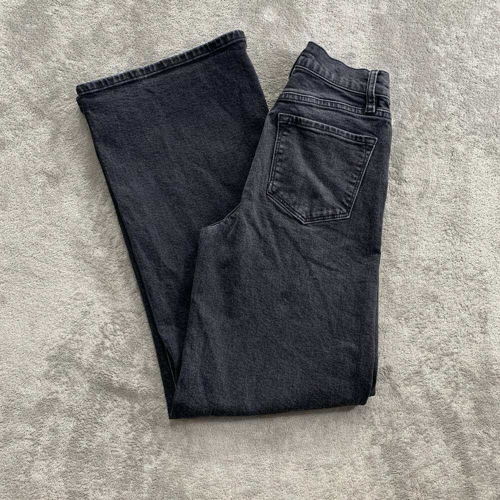 Frame Le Slim Palazzo Jeans Womens 24 Medium Wash Blue High Rise Wide Leg Denim